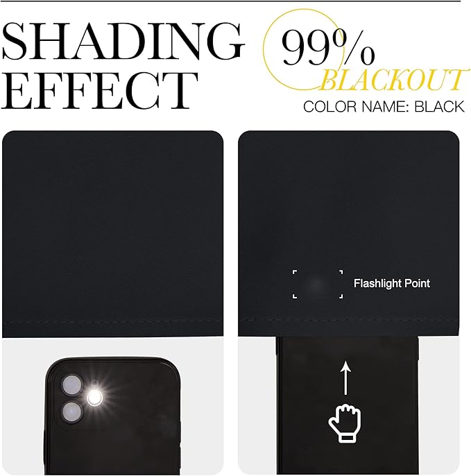 NICETOWN Black Out Short Curtain Panels