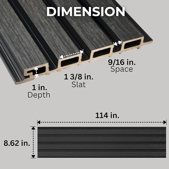 From Plain to Beautiful in Hours WPC Exterior Wall Slat Panels Waterproof