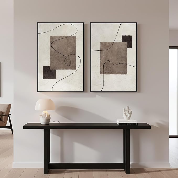 Framed Neutral Abstract Wall Art