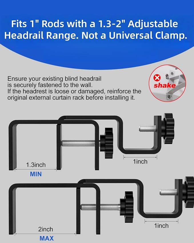 Over-Blinds Curtain Rod Brackets