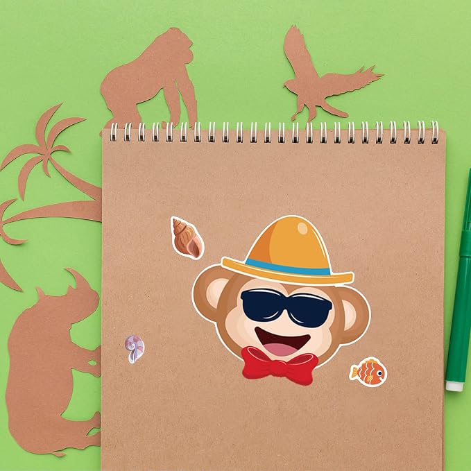 24 Sheets Make a Face Animal Stickers for Kids Party Favors | Make Your Own Animal Stickers Birthday Decorations Supplies, Toddlers Crafts Activities Gifts Goodie Bags Stuffers