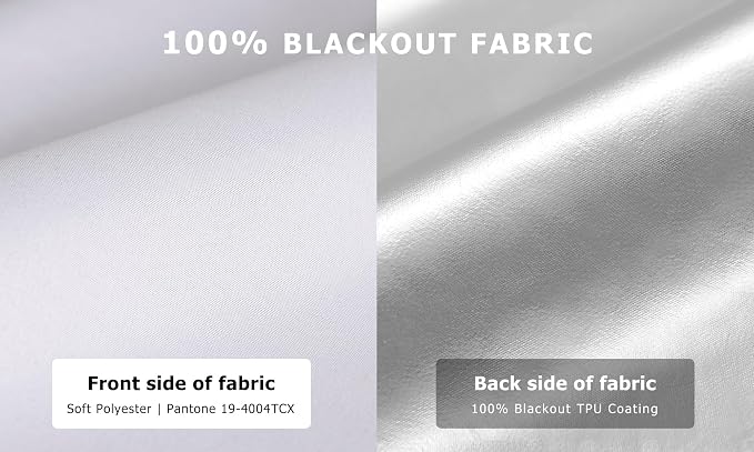 LazBlinds 100% Blackout Roller Shades, No Tools No Drill Cordless Blinds