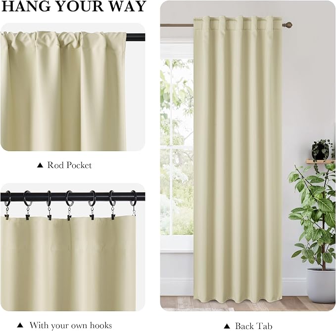 RYB HOME 100% Blackout RV Camper Curtains, Thermal Insulated Total Room