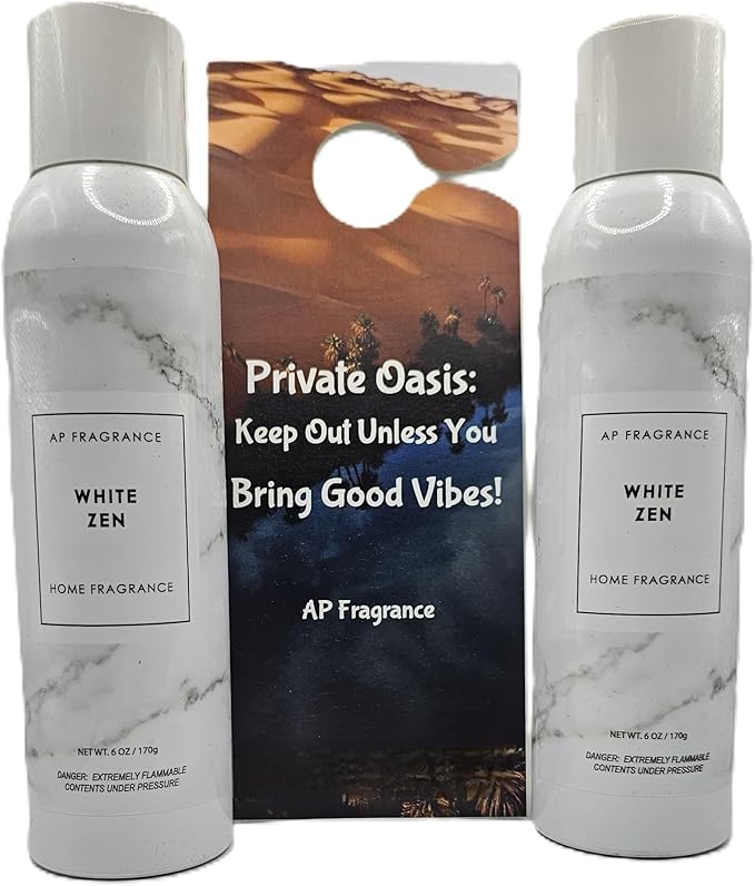 AP Fragrance Belfair Oaks Room Fragrance Air Freshener Spray - Concentrated, Long-Lasting, White Zen - 2 Pack