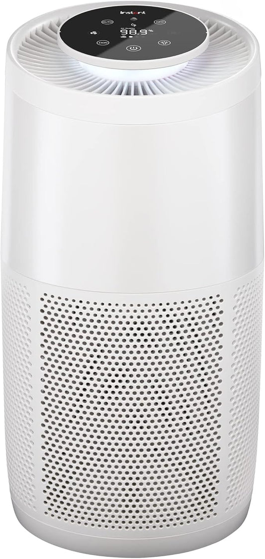 Instant HEPA Quiet Air Purifier, From the Makers of Instant Pot with Plasma Ion Technology for Rooms up to 1,940ft2, removes 99% of Dust, Smoke, Odors, Pollen & Pet Hair, for Bedrooms, Offices, Pearl