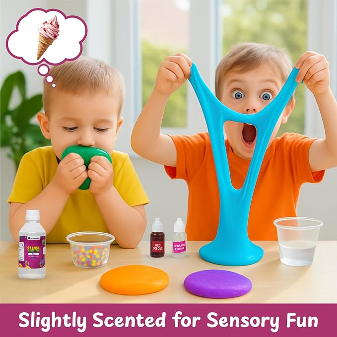 DIY Slime Making Kit for Kids 4+ Years, Create Glitters, Includes Moulds | Unicorn Dinosaur Mermaid Themes, Instruction Manual & Collectibles Inside, Birthday Gift for Boys & Girls