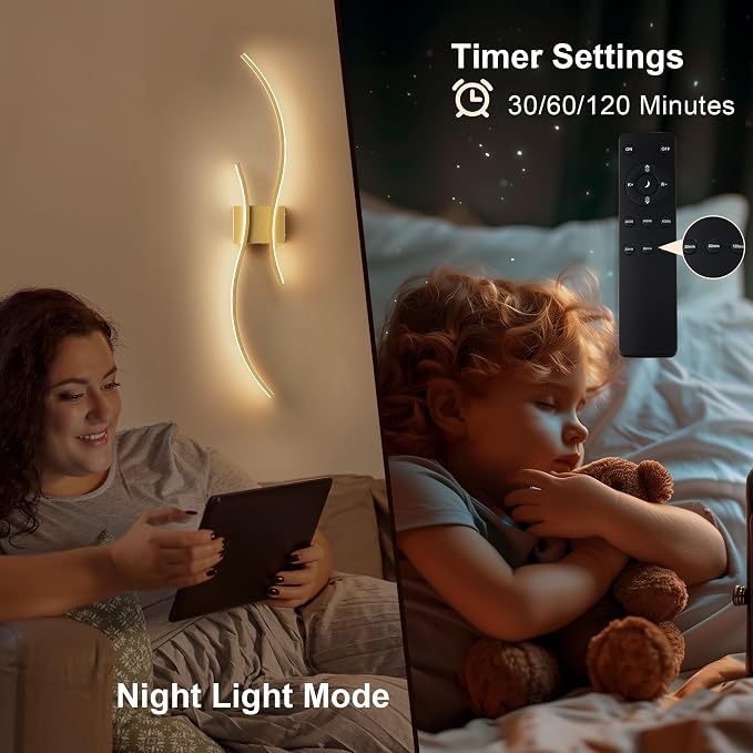 KARTOOSH Battery Operated Wall Sconce