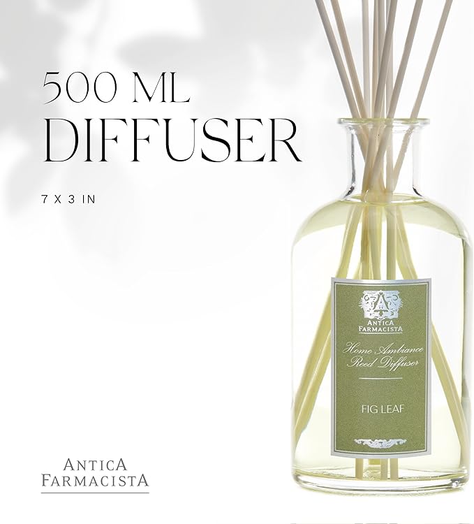 Antica Farmacista Home Ambiance Diffuser - Long-Lasting Reed Scent Diffuser - Luxury Room Freshener Gift - Fig Leaf, 16.9 fl oz