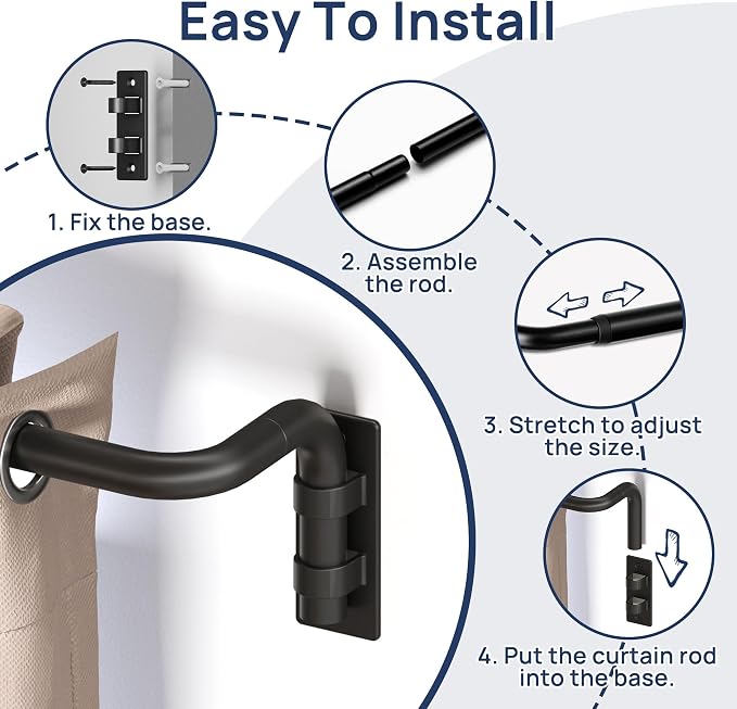ENJOYBASICS Blackout Curtain rod