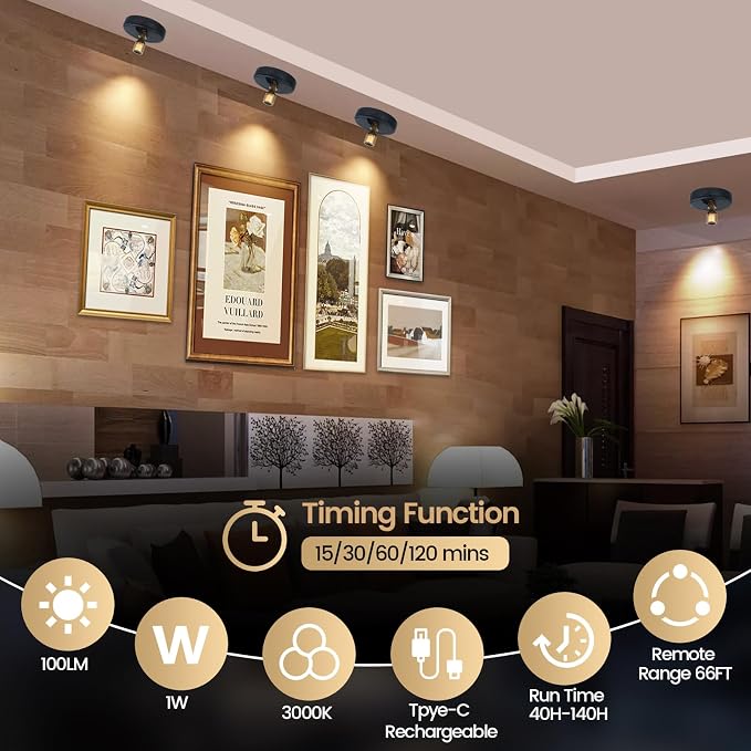 HAMVIDNE LED Spotlight, Rechargeable Battery Spot Lights