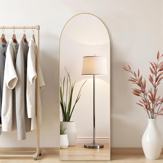 Arched Mirror Full Length, Upgraded 16"x59" Body Wall Mirrors