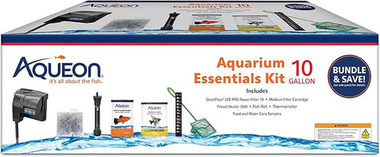 Aqueon Fish Tank Aquarium Essentials Starter Kit for 10 Gallon Tanks