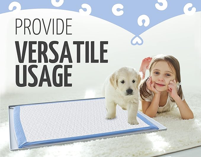 TidyFriend 3 Pk Pee Pad Holder Tray for 30” x 23” Pee Pads with Corner Lock Holes, Raised Edges, Non-Spill, Easy to Clean Silicone Dog Potty Tray Holder, For Indoor Floor Protection (Light Grey)