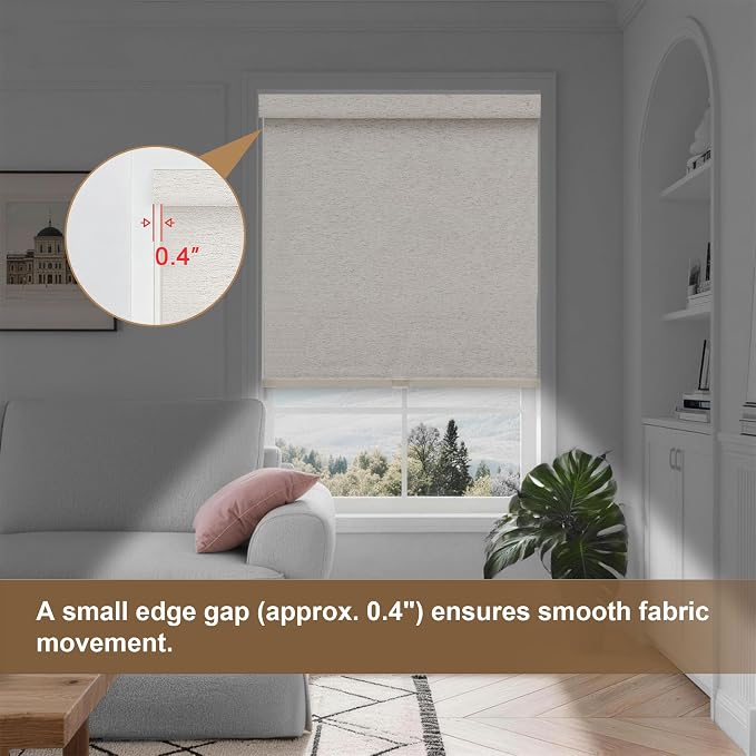 SUNOFF No Drill Tools Cordless Blackout Roller Shades Blinds