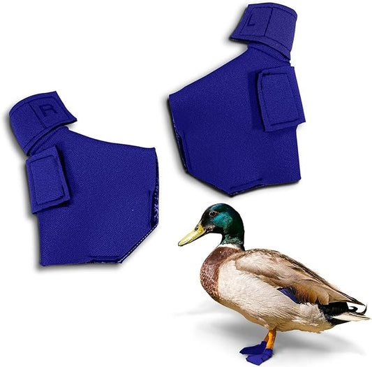 Duck Shoes for Injured Feet – Protective Neoprene Footwear for Ducks, Protective Shoes for Birds with Injured feet, Bumblefoot Relief - Large, 4.5” Max. Inside Width - Royal Blue