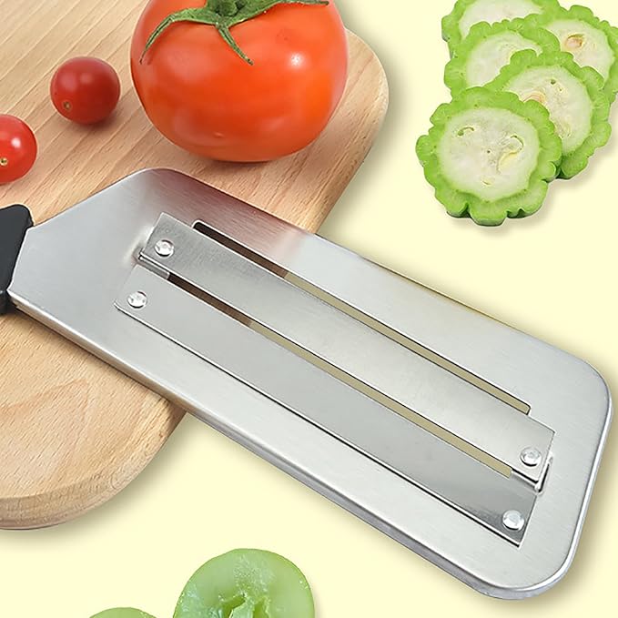 Cabbage Chopper Shredder - 2 Pcs Stainless Steel Kitchen Knife for Slicing, Grating & Shredding - Perfect for Sauerkraut, Coleslaw, Vegetables - Sharp Blades, Easy to Clean & Durable (Red+Black)