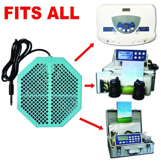 CS-900 Twice Powerful 6.5" x 5.5" Ion Detox Foot Bath Arrays Flat Dual Coil Stainless Steel Aqua Ionic Cleanse Array Compatible With Most 1/4" Plug Type Detox Machines (UNSCENTED)