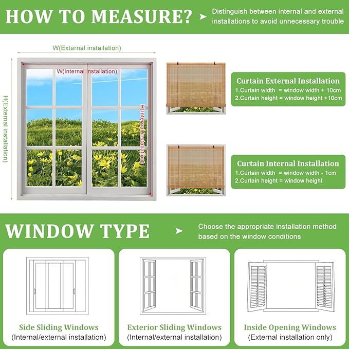 Bamboo Blinds 72x72 inch Bamboo Roman Shades