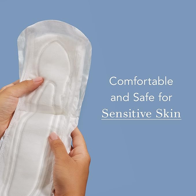 Rael Incontinence Pads for Women, Organic Cotton Cover - Postpartum Essential, Heavy Absorbency, Bladder Leak Control, 4 Layer Core with Leak Guard Technology, Long Length (Ultimate, 20 Count)