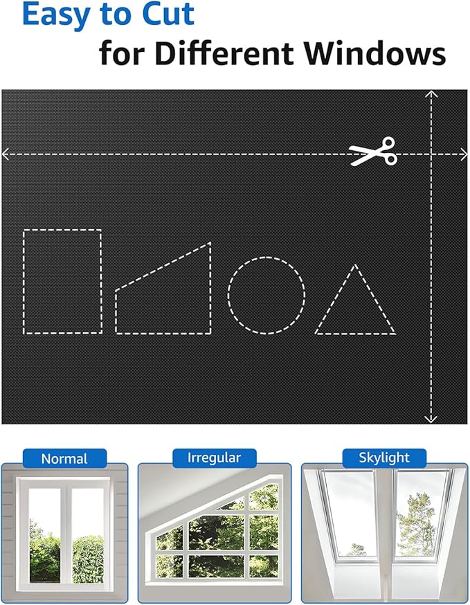 Sumobaby Blackout Curtains for Bedroom Portable 50"x68",No Drill Blackout Shades with Upgraded Hook&Loop Tapes,100% Black Out Window Cover,Thermal Insulated Blinds for Bedroom,Nursery(1 Panel,Black)