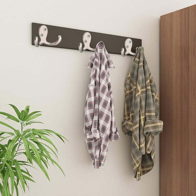 IBosins 28 Pack Heavy Duty Double Prong Coat Hooks Wall Mounted