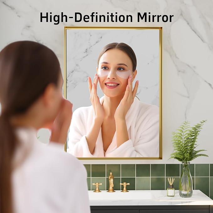 22x30 Inch Gold Bathroom Mirrors