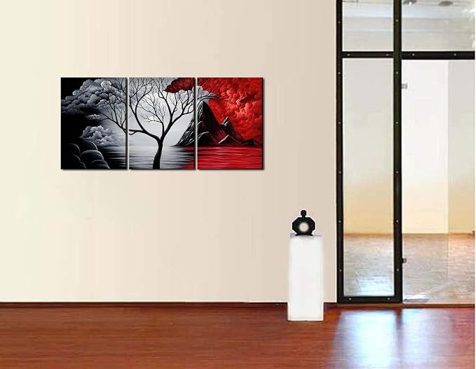 Wieco Art Extra Large The Cloud Tree Modern Gallery Wrapped Giclee Canvas Print