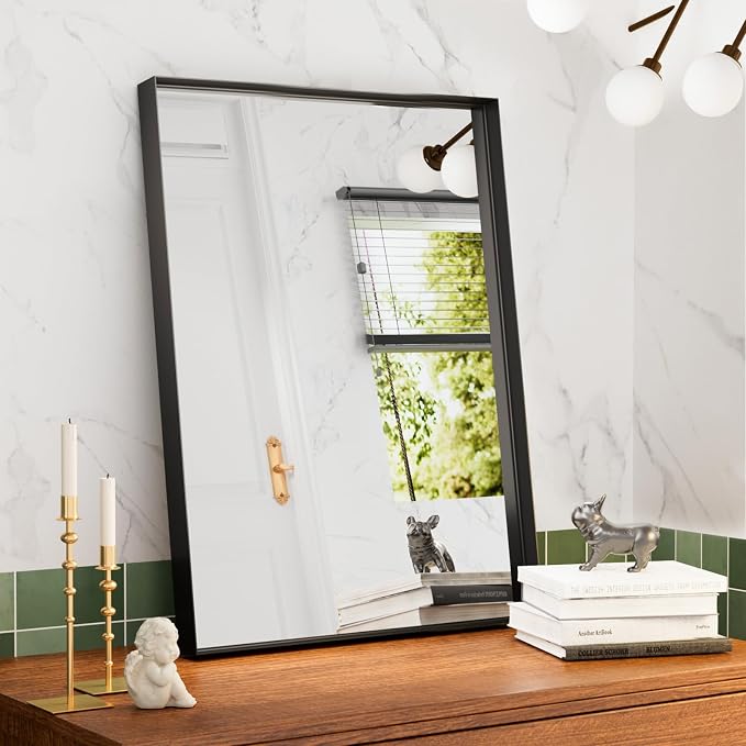 36”x 28” Black Bathroom Mirrors