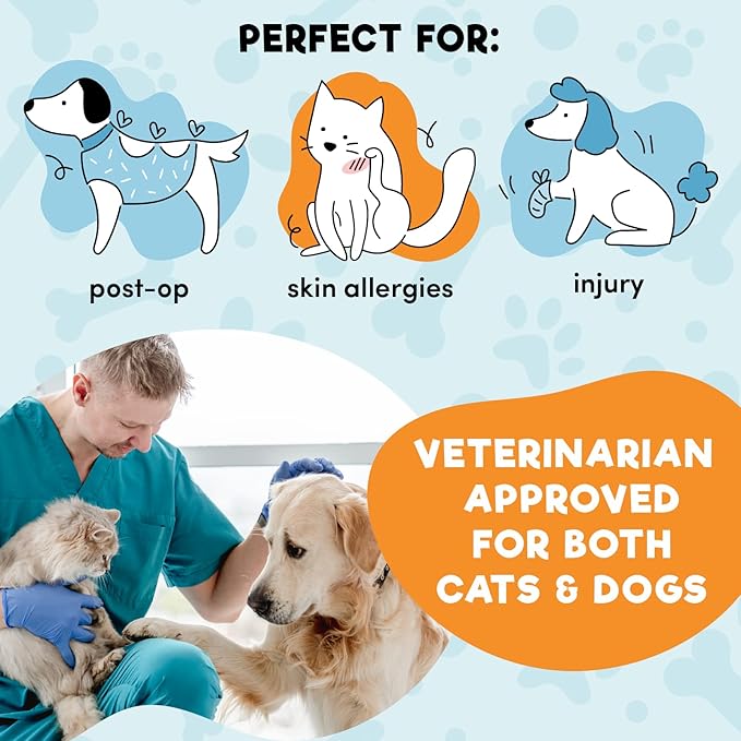 BENCMATE Inflatable Dog Cone Collar Alternative, Soft Dog Cone for Small Medium Large Dogs and Cats, Neck Recovery ECollar Donut Collar After Surgery (Medium, Cowboy)