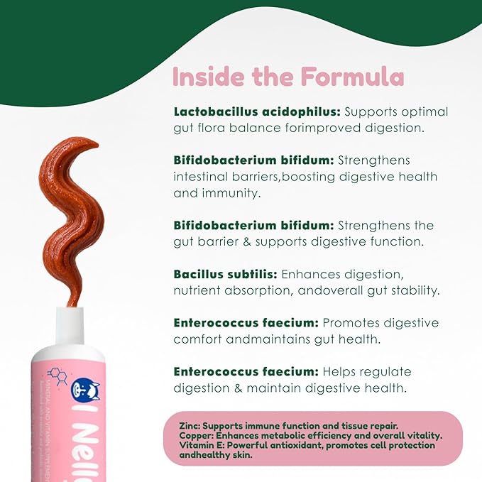 Horse Probiotics (80cc), Horse Paste Pre and Probiotics +Vitamins &Minerals- 4 Strains and 8 Billion CFU per Serving- Immune and Gastro Health Support for Equines