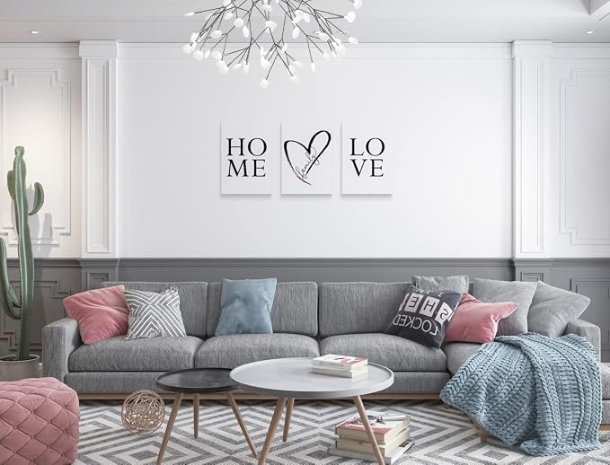 GUBIYU Home Love Wall Decor Set of 3 Prints