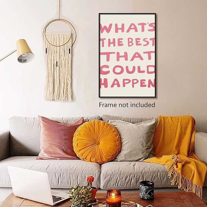 Yaasilinage Daily Reminder Positive Canvas Wall Art, Positive Affirmations Wall