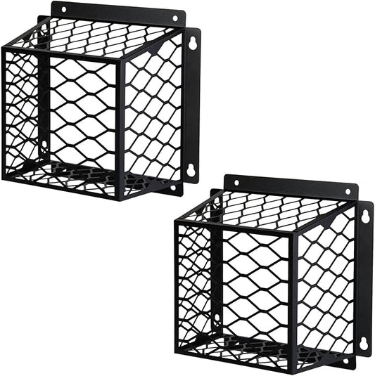 Dryer Vent Cover Guard,Dryer Vent Bird Guard Cagefor Most 3" to 4" Exhaust Fan Cover,7"Lx7"Wx5"H Steel Ventilation Bird Cage for Bathroom Exhaust Ventilation,Black,2PCS