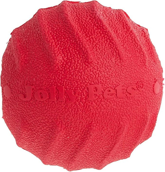 Jolly Pets Tuff Tosser Bouncing Ball Tog Toy/Treat Holder, 3 Inches, Red