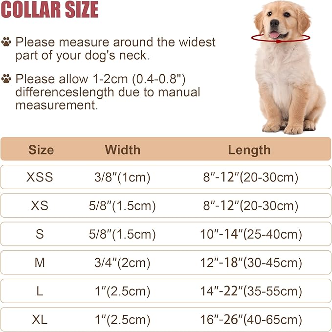 Reflective Dog Collar with Buckle Adjustable Safety Nylon Collars for Small Medium Large Dogs, Blue S