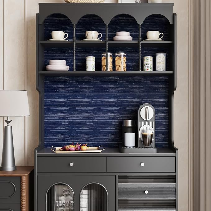 CRE8TIVE Dark Blue Grasscloth Peel and Stick Wallpaper Textured Blue Contact
