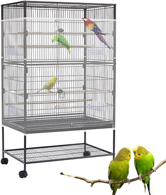 Bird Cage Seed Catcher Large Bird Cage Cover 118 * 31 inches Adjustable Net Cover,Nylon Mesh Birdcage Skirt Guard for Parrot Macaw Round Square Cages (1, White, 118 * 31 inches)