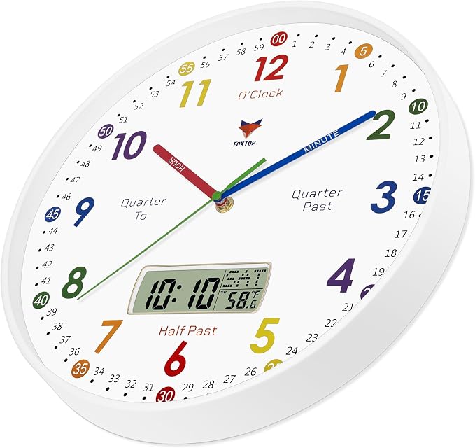 Foxtop Digital and Analog Learning Clock