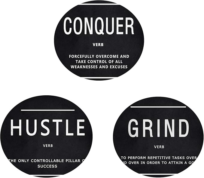 KAWAHONE Grind Hustle Conquer Wall Art, Success Canvas Painting Wall Decor