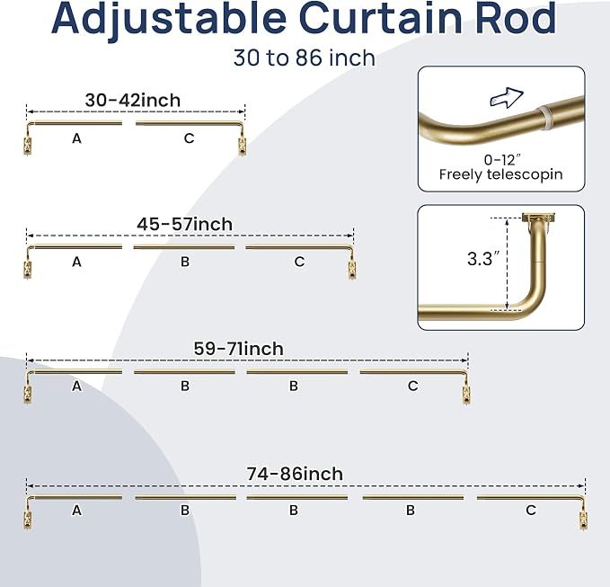 ENJOYBASICS Blackout Curtain rod