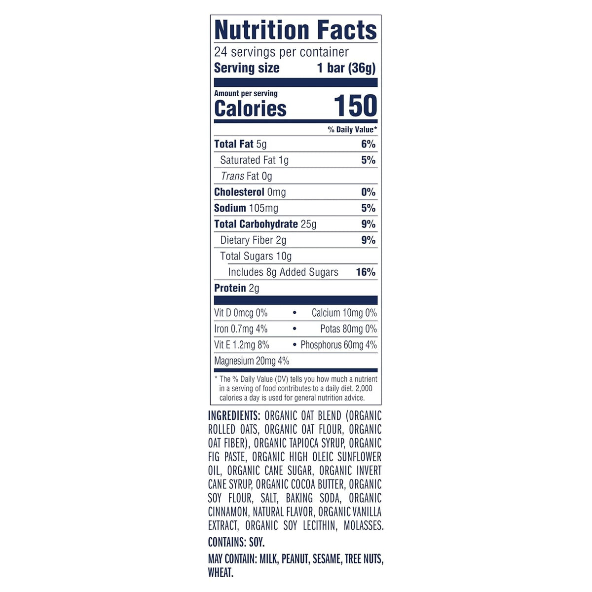 Zbar - Iced Oatmeal Cookie - Soft-Baked Energy Snack Bars - Non-GMO - 12g Whole Grains - USDA Organic Granola Bars - Snacks for Kids (24 Pack)