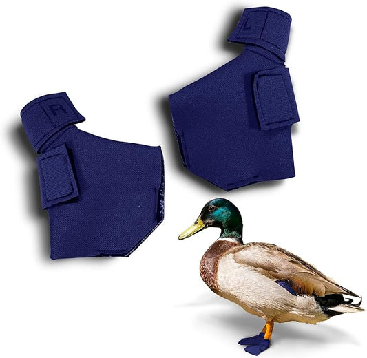Duck Shoes for Injured Feet – Protective Neoprene Footwear for Ducks, Protective Shoes for Birds with Injured feet, Bumblefoot Relief - Medium, 3.5” Max. Inside Width - Navy