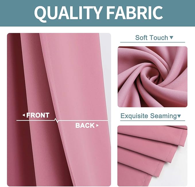 ChrisDowa Blackout Curtains 70 inches Wide