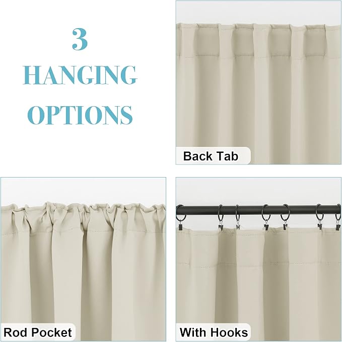 RYB HOME Small Window Curtains