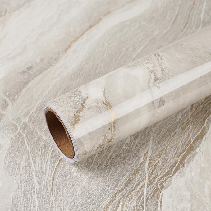 VEELIKE Large Size Marble Contact Paper Peel and Stick Countertops