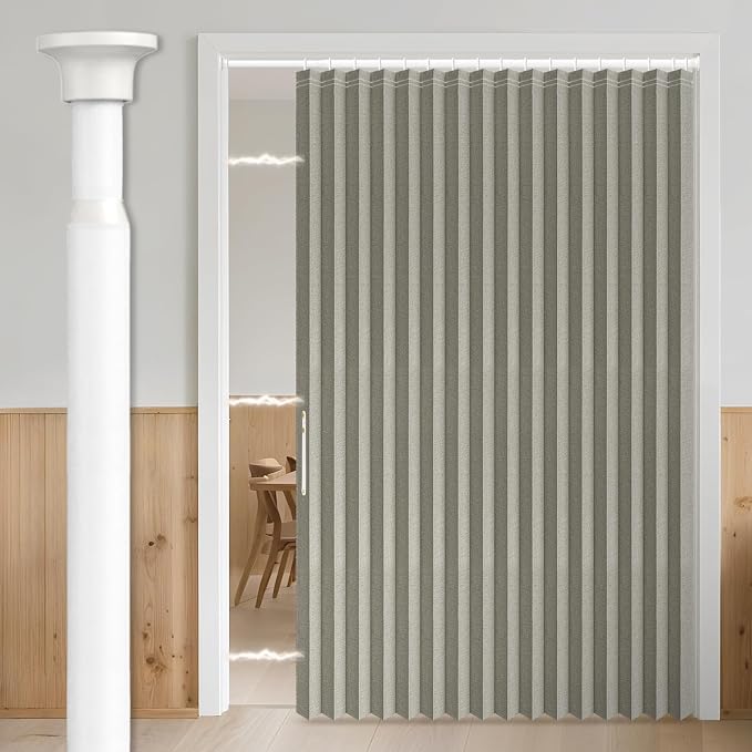 AJAZZ Blackout Accordion Door Curtain