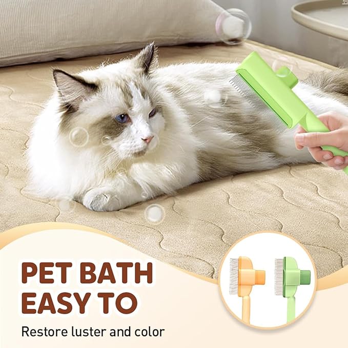 Zen Brush for Cats, Zenbrush Cat Comb, Self Cleaning Pet Comb Grooming Brush, Catdogcomb Pet Grooming for Massaging and Cleaning Shedding Hair (Mix)