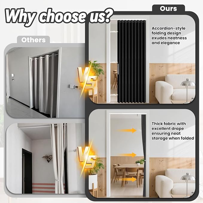 AJAZZ Blackout Sliding Door Curtains