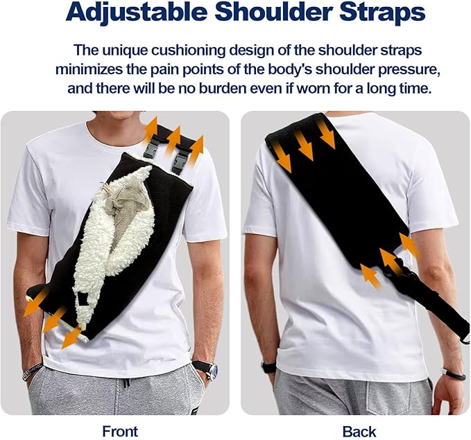 Adjustable Fluffy Bearded Dragon Sling Carrier Bag, Reptile Carrier with Leash Harness Lizard Cage Accessories for Small Animal, Kitty, Ferrets, Squirrel, Hamsters,Parrot (Caramel)