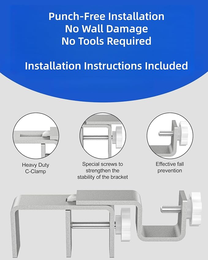 Over-Blinds Curtain Rod Brackets